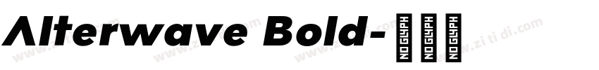 Alterwave Bold字体转换